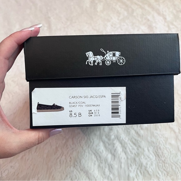 Coach Carson signature jacquard pattern espadrilles with box - Picture 9 of 10